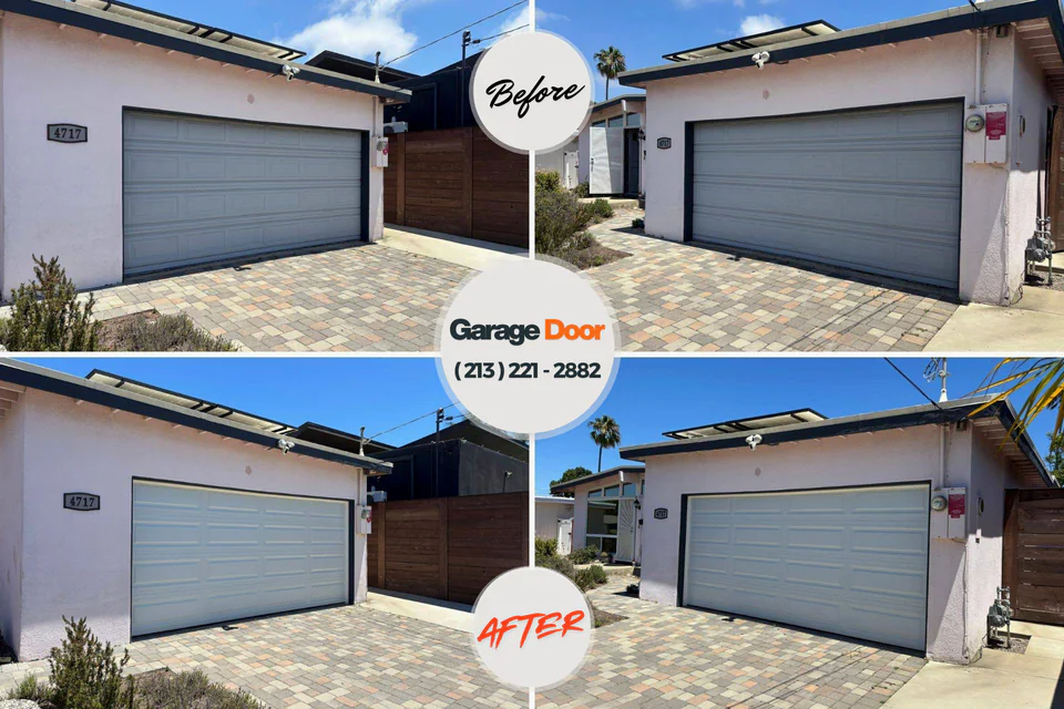 Before and after: garage door repair Dillingham, AK